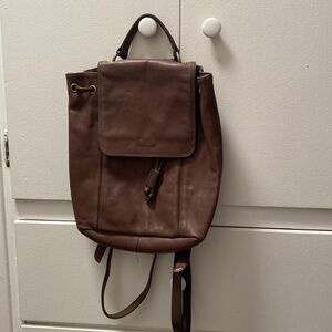 Nine West small brown leather backpack